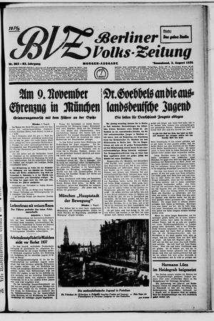 Berliner Volkszeitung vom 03.08.1935