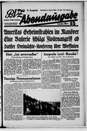 Berliner Volkszeitung vom 03.08.1935