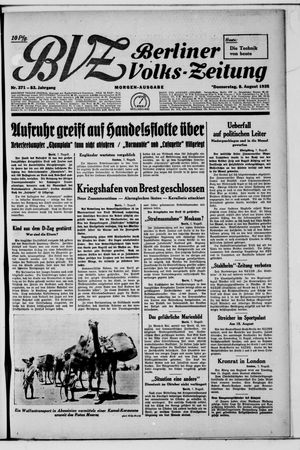 Berliner Volkszeitung vom 08.08.1935