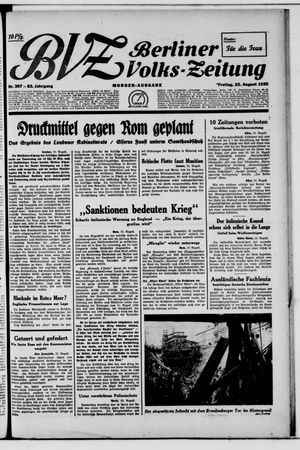 Berliner Volkszeitung vom 23.08.1935