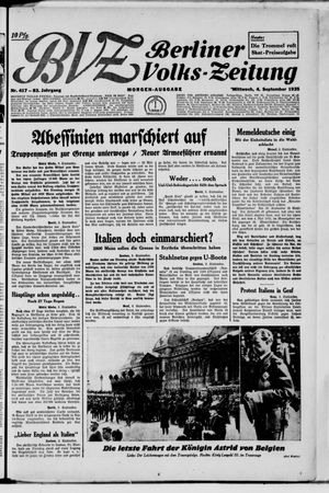 Berliner Volkszeitung vom 04.09.1935