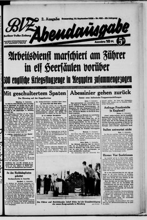 Berliner Volkszeitung on Sep 12, 1935