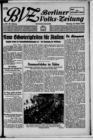 Berliner Volkszeitung vom 22.10.1935