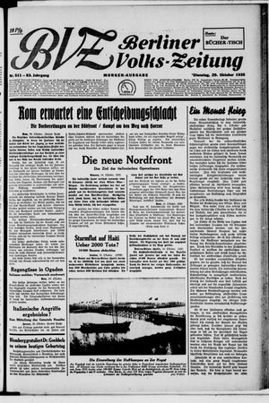 Berliner Volkszeitung vom 29.10.1935