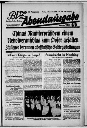 Berliner Volks-Zeitung vom 01.11.1935