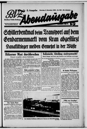 Berliner Volkszeitung on Nov 5, 1935