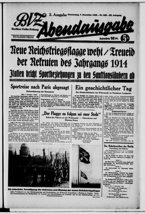 Berliner Volks-Zeitung vom 07.11.1935