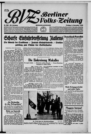 Berliner Volkszeitung vom 08.11.1935