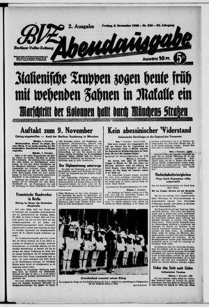 Berliner Volkszeitung vom 08.11.1935