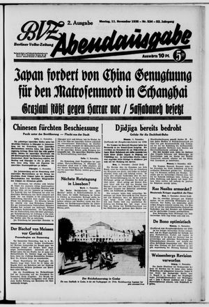 Berliner Volkszeitung vom 11.11.1935