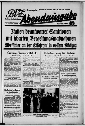 Berliner Volkszeitung vom 12.11.1935