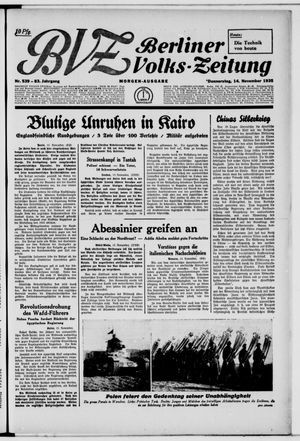Berliner Volkszeitung on Nov 14, 1935