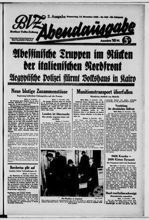 Berliner Volkszeitung on Nov 14, 1935