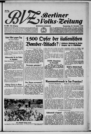Berliner Volkszeitung vom 21.11.1935