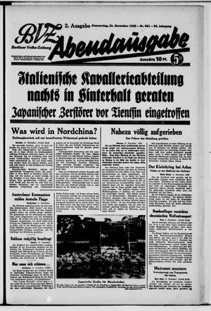 Berliner Volkszeitung vom 21.11.1935