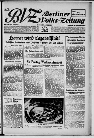 Berliner Volkszeitung vom 03.12.1935
