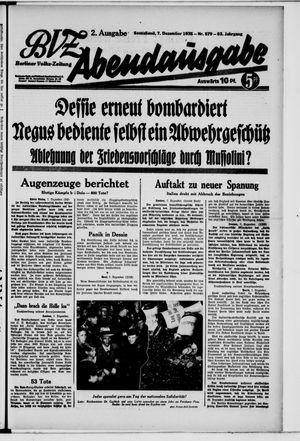 Berliner Volkszeitung vom 07.12.1935