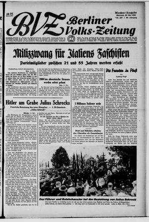 Berliner Volkszeitung vom 20.05.1936
