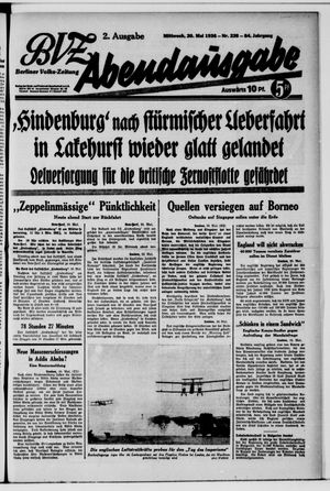 Berliner Volkszeitung vom 20.05.1936