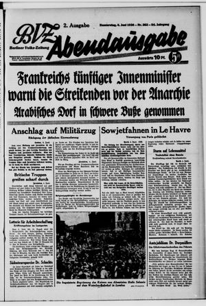 Berliner Volkszeitung vom 04.06.1936