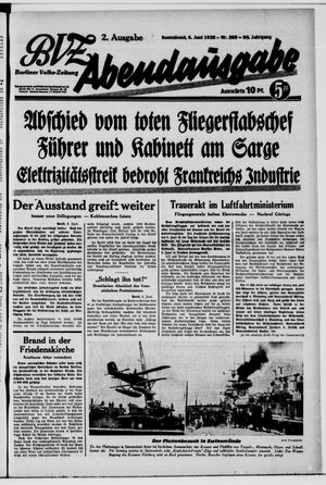 Berliner Volkszeitung vom 06.06.1936