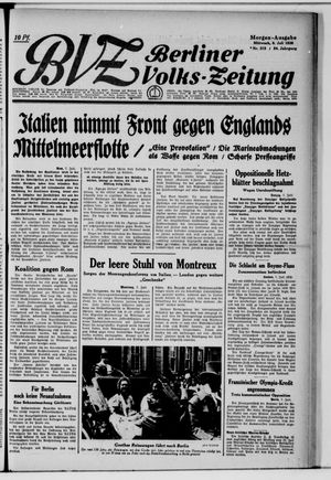 Berliner Volks-Zeitung vom 08.07.1936