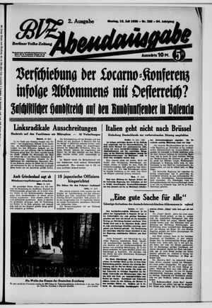 Berliner Volks-Zeitung vom 13.07.1936
