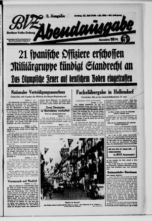 Berliner Volkszeitung vom 31.07.1936
