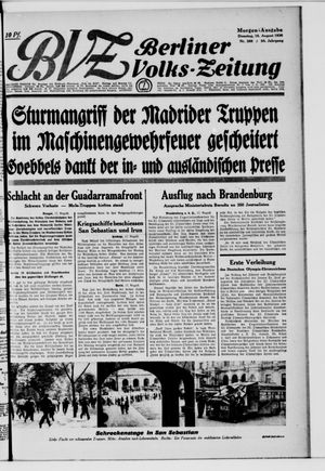 Berliner Volkszeitung vom 18.08.1936
