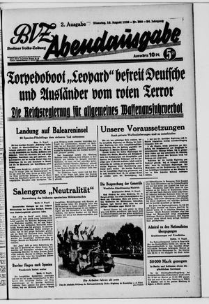 Berliner Volkszeitung vom 18.08.1936