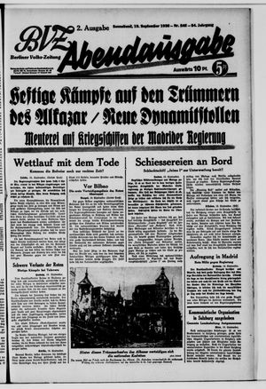 Berliner Volkszeitung vom 19.09.1936