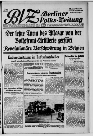Berliner Volkszeitung vom 20.09.1936