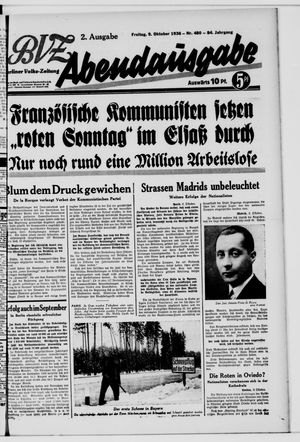 Berliner Volkszeitung vom 09.10.1936