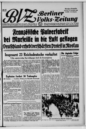 Berliner Volkszeitung vom 17.11.1936