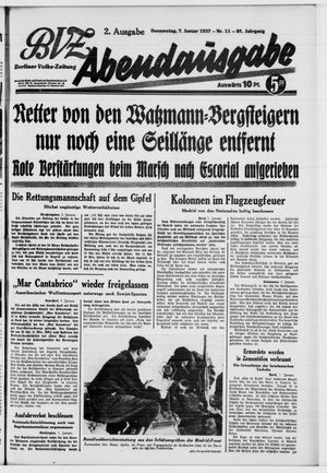 Berliner Volkszeitung vom 07.01.1937