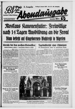 Berliner Volks-Zeitung vom 08.01.1937