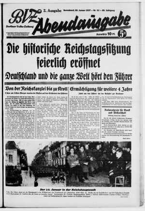 Berliner Volks-Zeitung vom 30.01.1937
