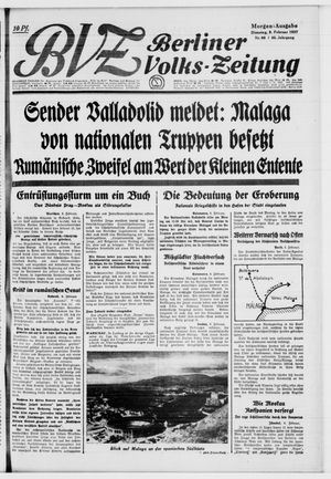 Berliner Volkszeitung vom 09.02.1937
