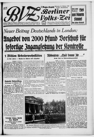 Berliner Volkszeitung vom 17.02.1937