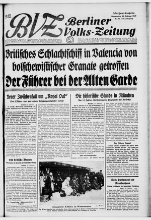 Berliner Volkszeitung vom 25.02.1937