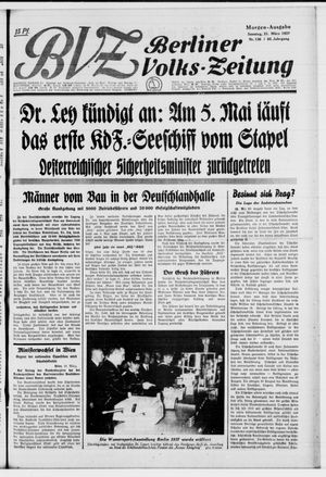 Berliner Volkszeitung vom 21.03.1937