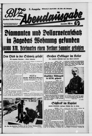 Berliner Volks-Zeitung vom 07.04.1937