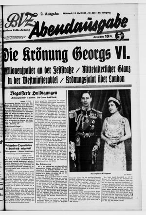 Berliner Volkszeitung vom 12.05.1937