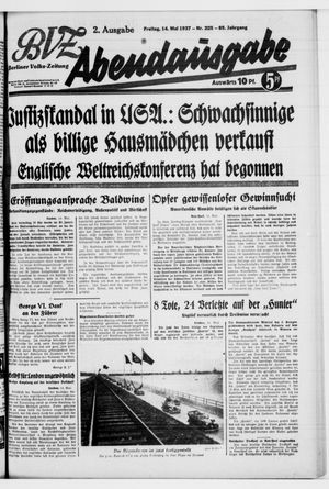 Berliner Volkszeitung on May 14, 1937