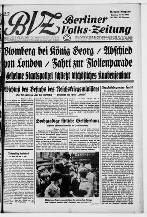 Berliner Volkszeitung vom 16.05.1937