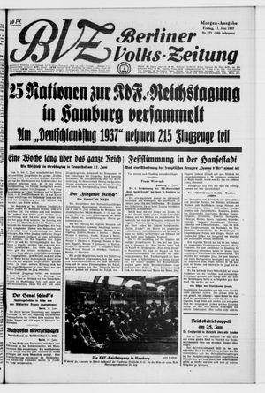 Berliner Volkszeitung on Jun 11, 1937