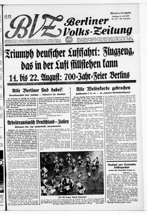 Berliner Volkszeitung vom 04.07.1937