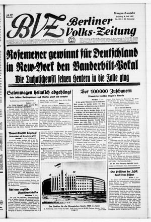 Berliner Volks-Zeitung vom 06.07.1937