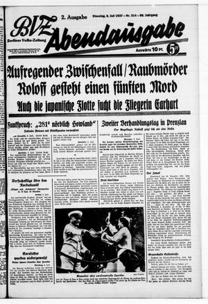 Berliner Volks-Zeitung vom 06.07.1937