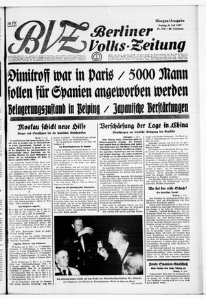 Berliner Volkszeitung vom 09.07.1937
